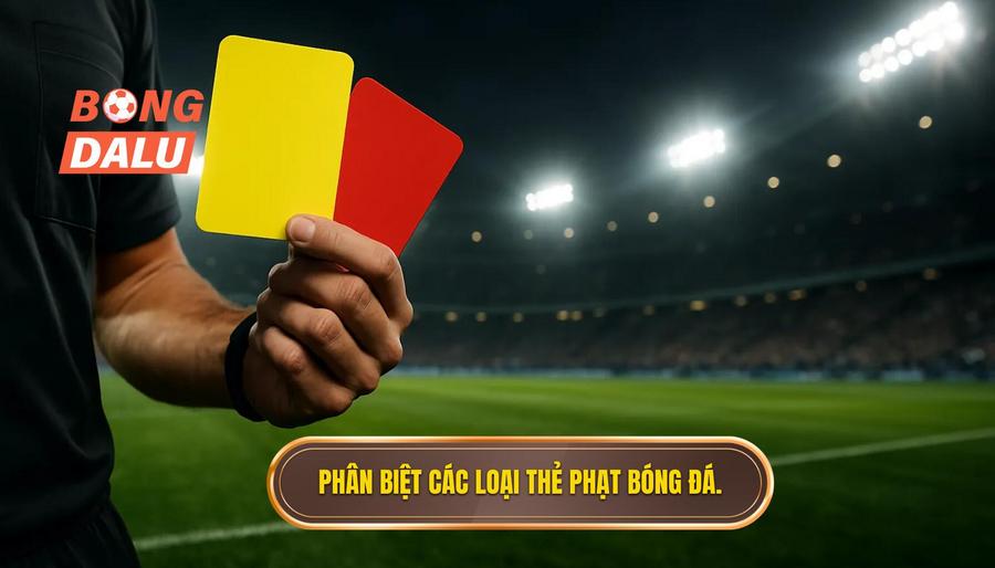 3. Phân biệt các loại thẻ phạt bóng đá.